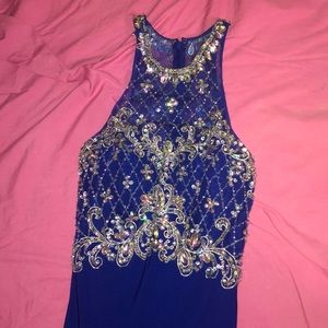 Stunning Royal Blue Prom Dress With Beading